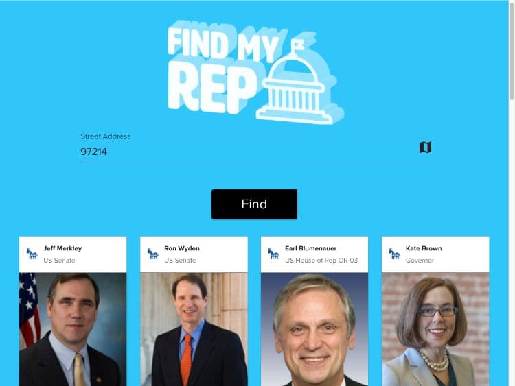 FindMyRep.us: Simplifying civic engagement through intuitive design