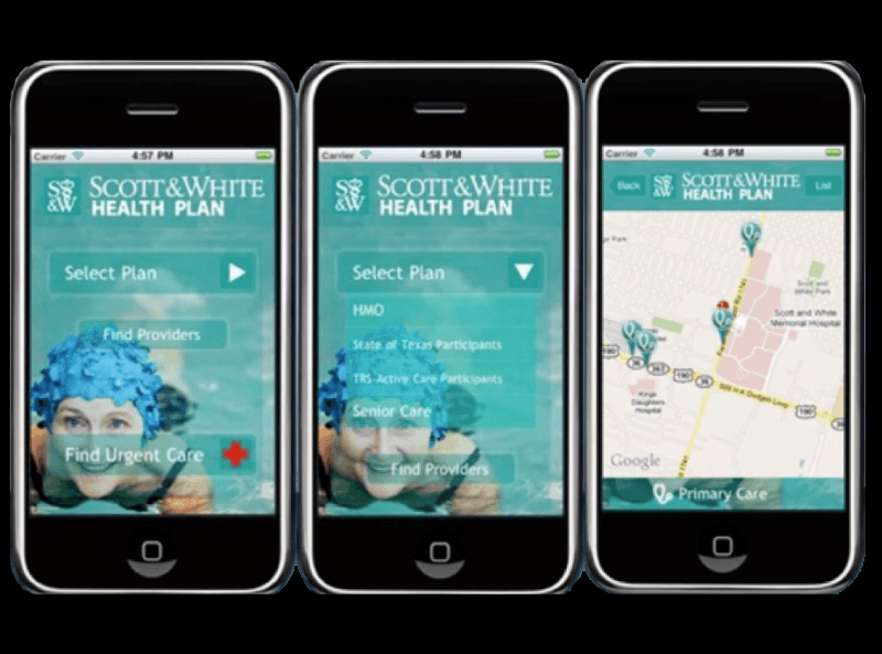 Scott and White Mobile App Design